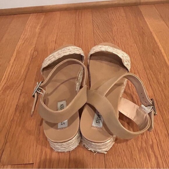 Steve Madden Accord Espadrille Platform Sandals Strap Tan Women’s Size 9 - Picture 5 of 8